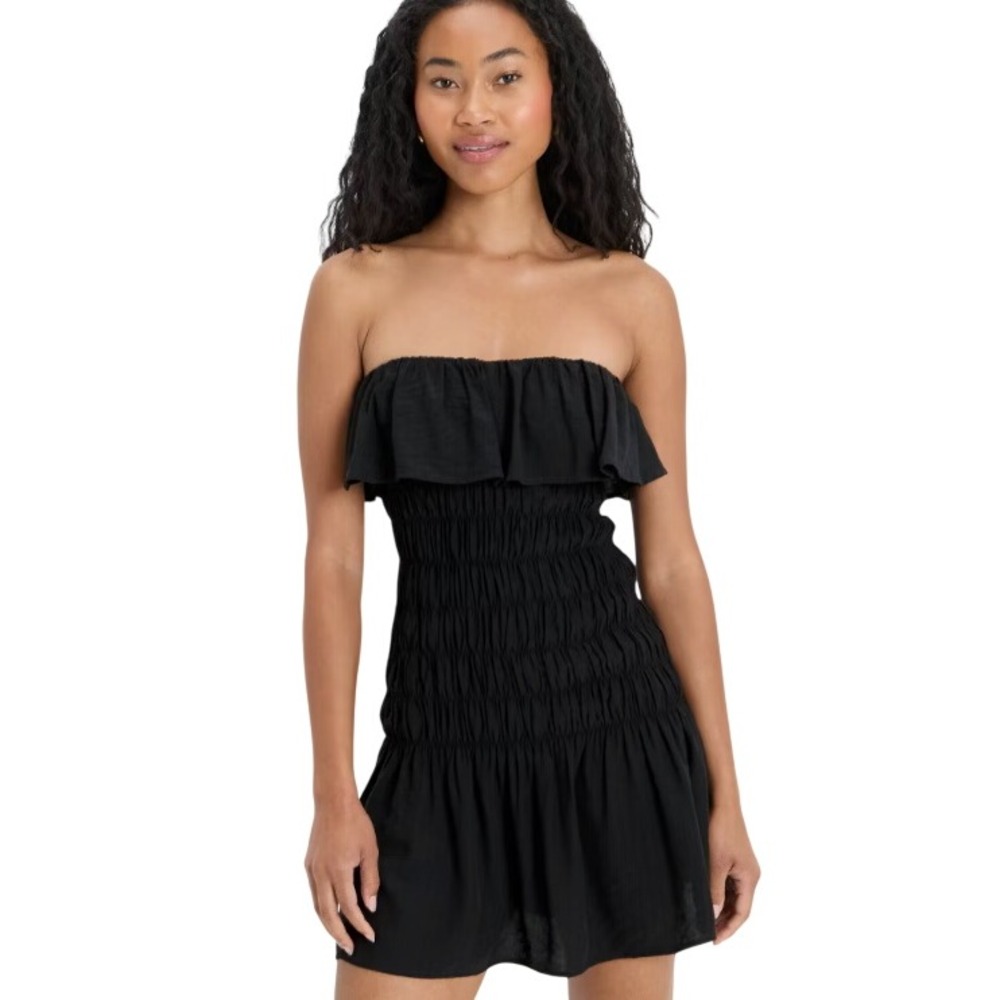 Women's Future Collective Mini A-Line Dress Black‎ Medium